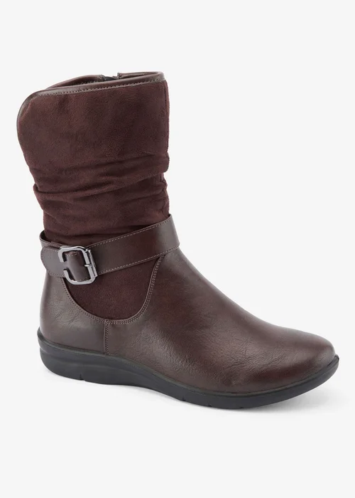 Cotton Traders Hazelnut Flexisole Mid-Calf Boots - 5 Image 1