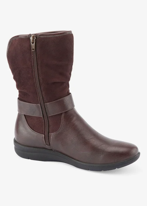 Cotton Traders Hazelnut Flexisole Mid-Calf Boots - 5 Image 2
