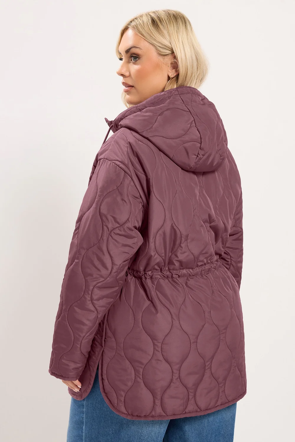 Yours Curve Purple Lightweight Padded Jacket - 26-28 Image 3