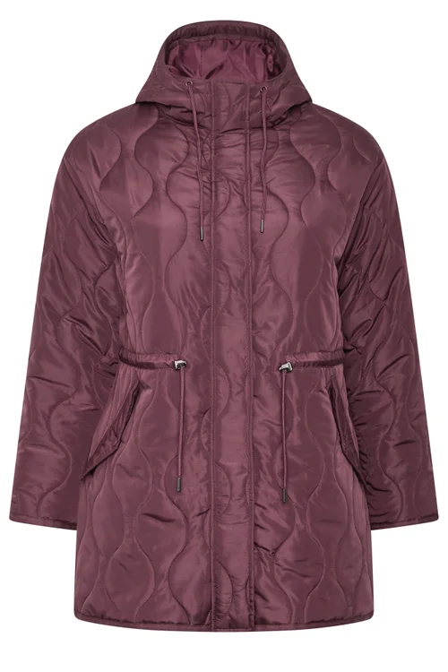 Yours Curve Purple Lightweight Padded Jacket - 26-28 Image 5