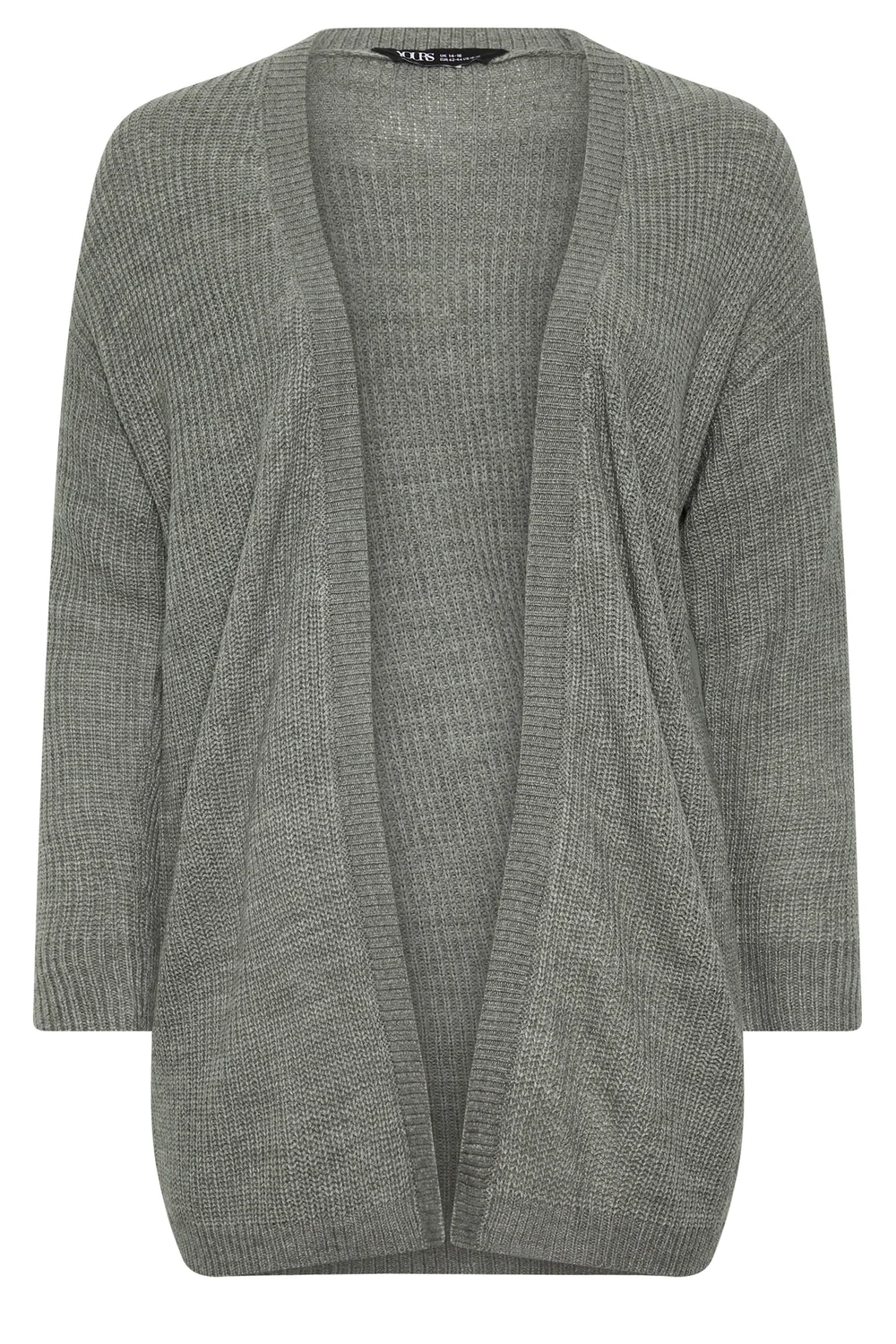 Yours Curve Grey Knitted Cardigan - 18-20 Image 5