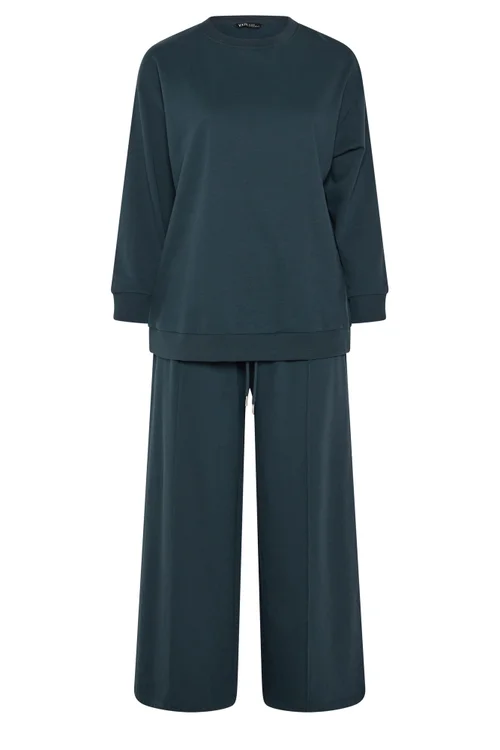 Yours Curve Navy Blue Sweatshirt & Jogger Set - 34-36/L28 Image 5