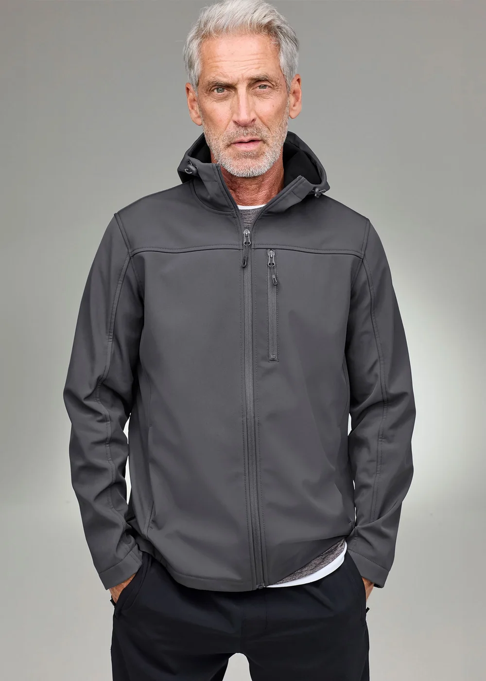 CT Active Washed Charcoal Soft Shell Windproof Jacket - M Image 2