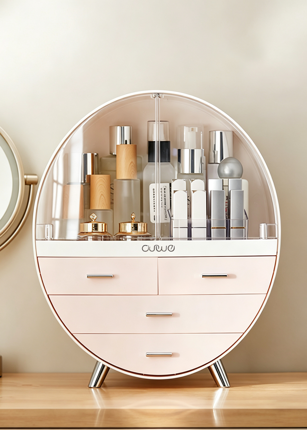 Lifeideas Tabletop Round Beauty Organiser - One Size Image 1
