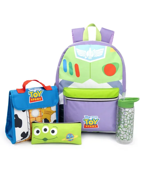 Vanilla Underground Disney Toy Story Unisex Kids Green Buzz 4 Piece Backpack Set (One Size) - One Size Image 4