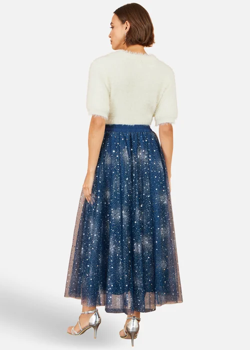 Yumi Navy Star Sparkle Tulle Skirt - 10 Image 3