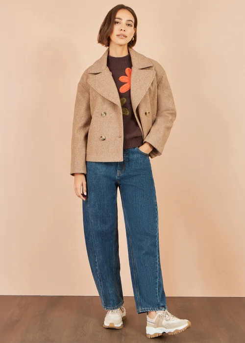 Yumi Beige Boxy Cropped Jacket - 16 Image 2
