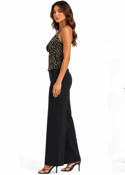 Gini London Gold Cowl Neck Sequin Top - 6 Image 4