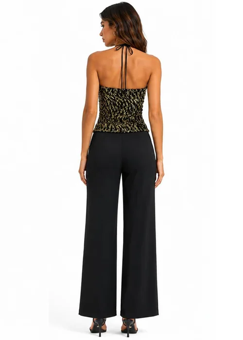 Gini London Gold Cowl Neck Sequin Top - 6 Image 2