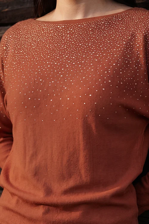 Roman Rust Batwing Hotfix Knit Jumper - 14 Image 4