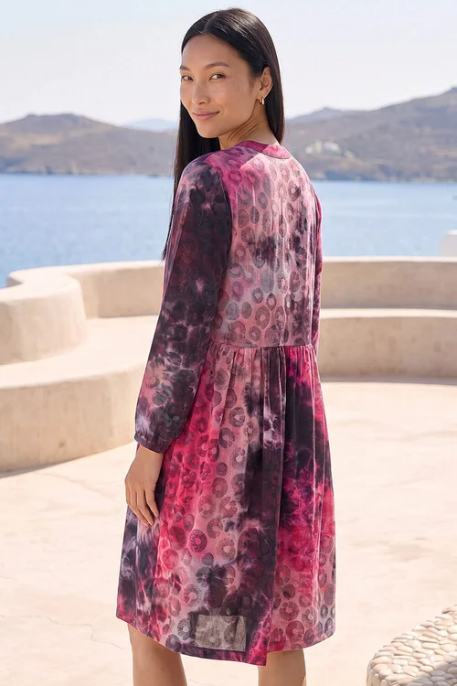 Roman Pink Animal Print Shirt Dress - 10 Image 2