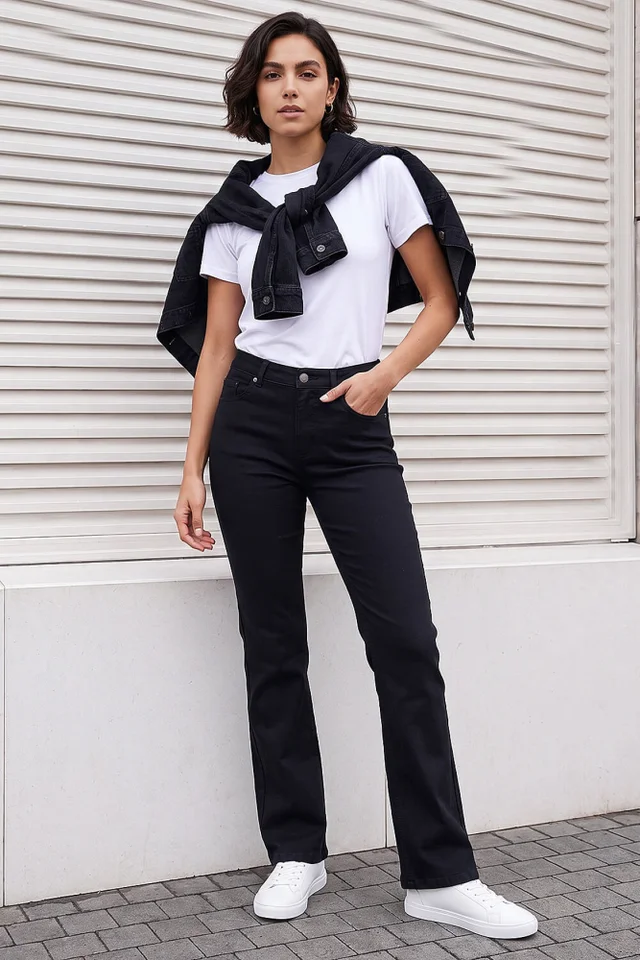 Roman Black Bootcut Stretch Jean