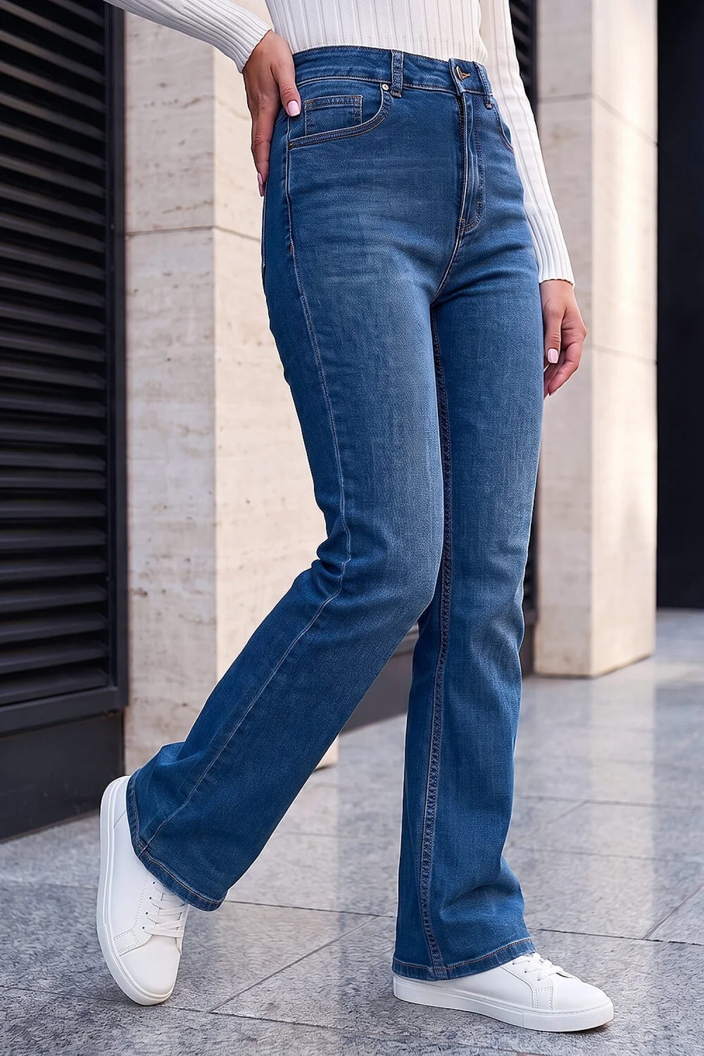 Roman Denim Bootcut Stretch Jean - 8 Image 1