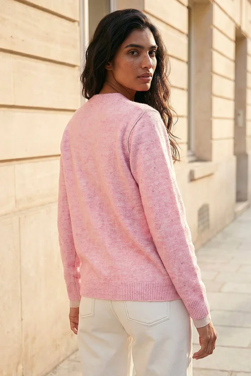 Roman Light Pink Embellished Knit Jumper - 14 Image 3