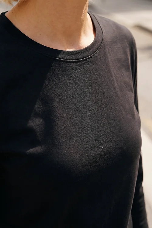 Roman Black Long Sleeve Jersey Top - 12 Image 4