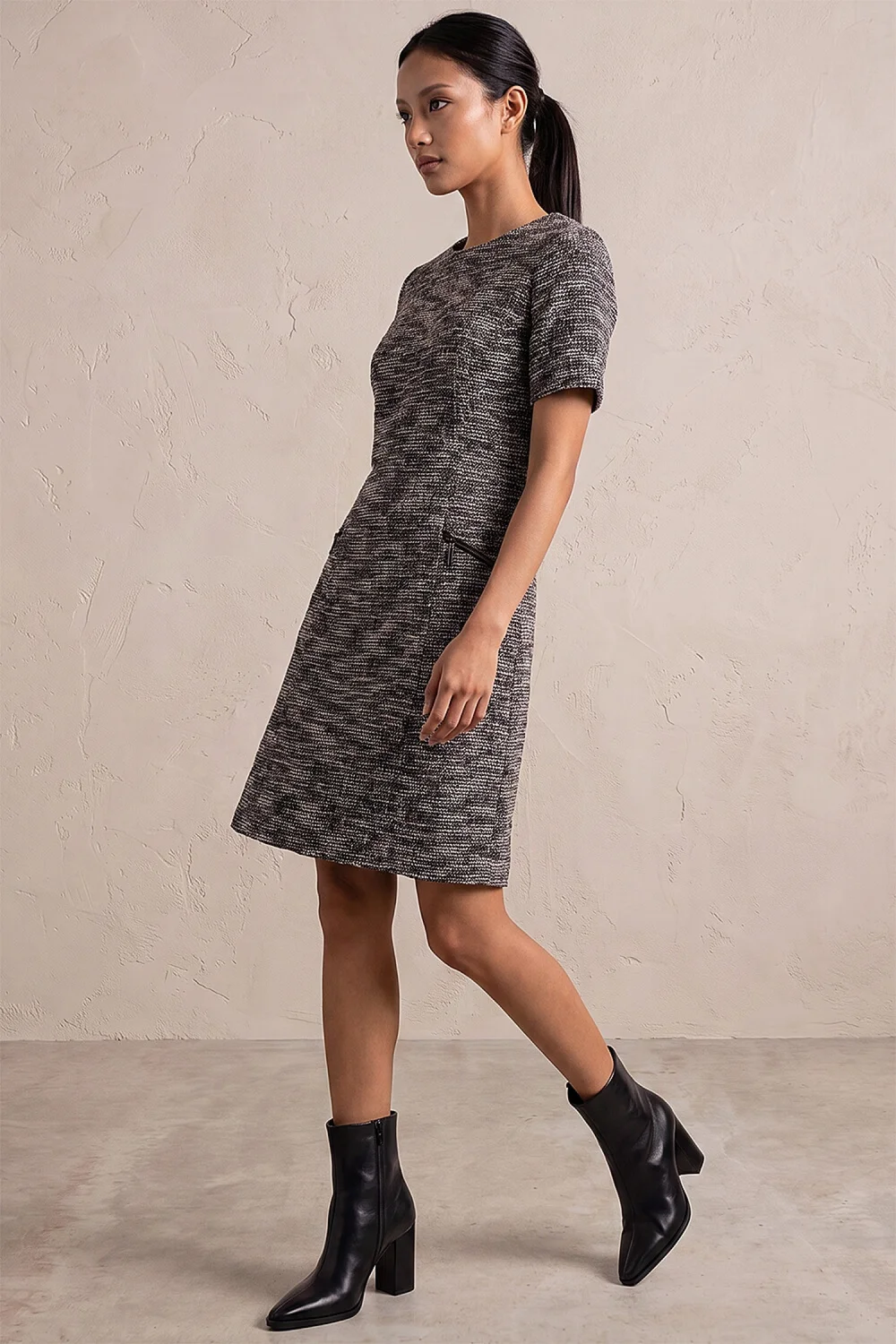 Roman Chocolate Petite Boucle Dress - 12 Image 3