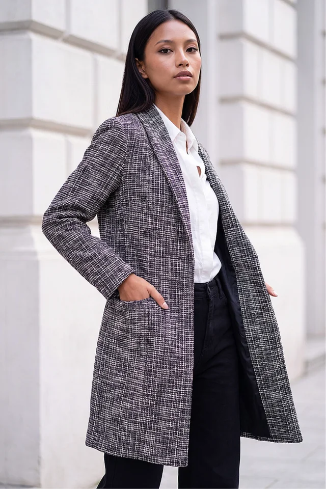 Roman Black Petite Boucle Jacket
