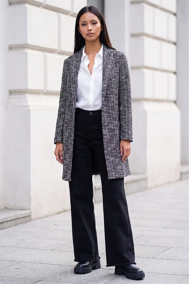 Roman Black Petite Boucle Jacket