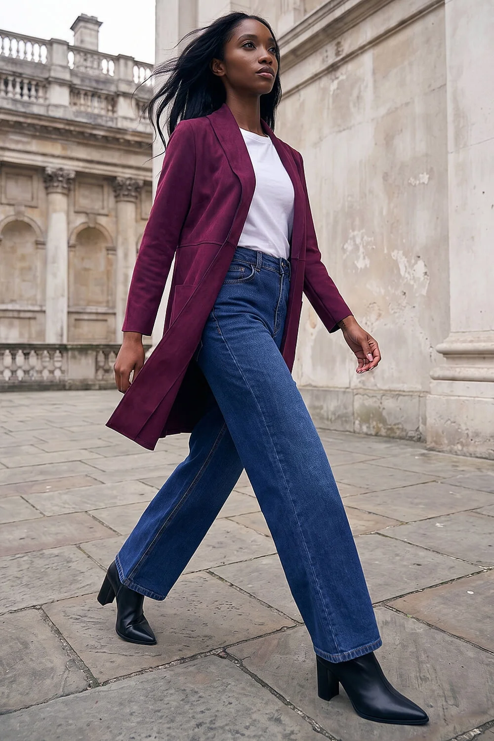 Roman Wine Petite Faux Suede Pocket Jacket - 18 Image 2