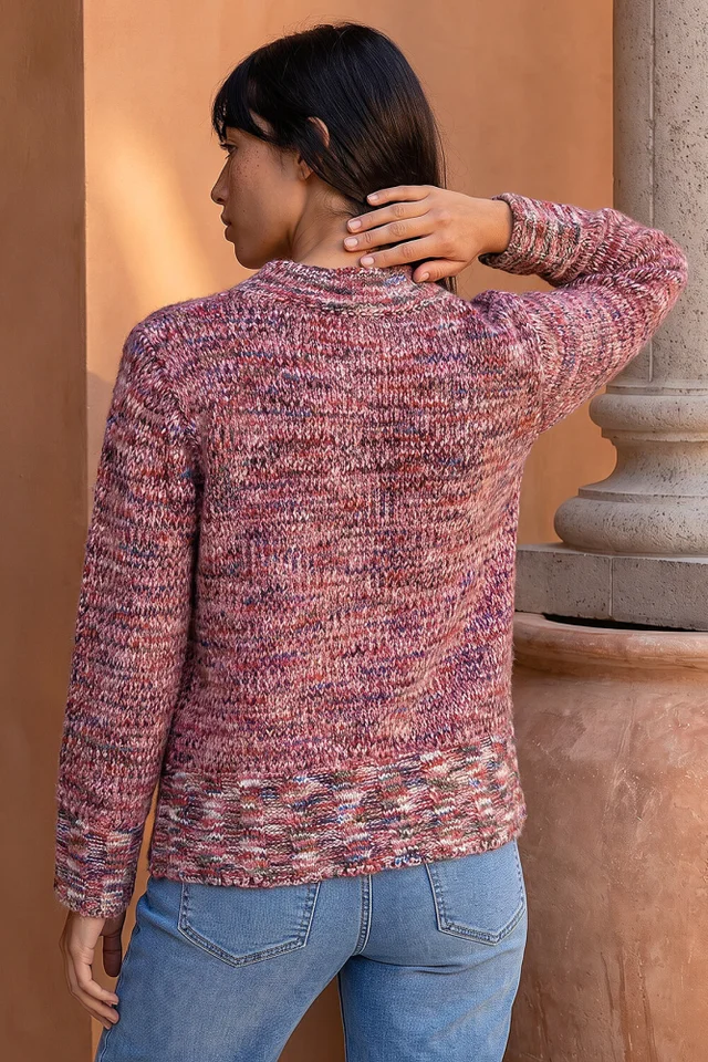 Roman Pink Petite Contrast Knitted Jumper
