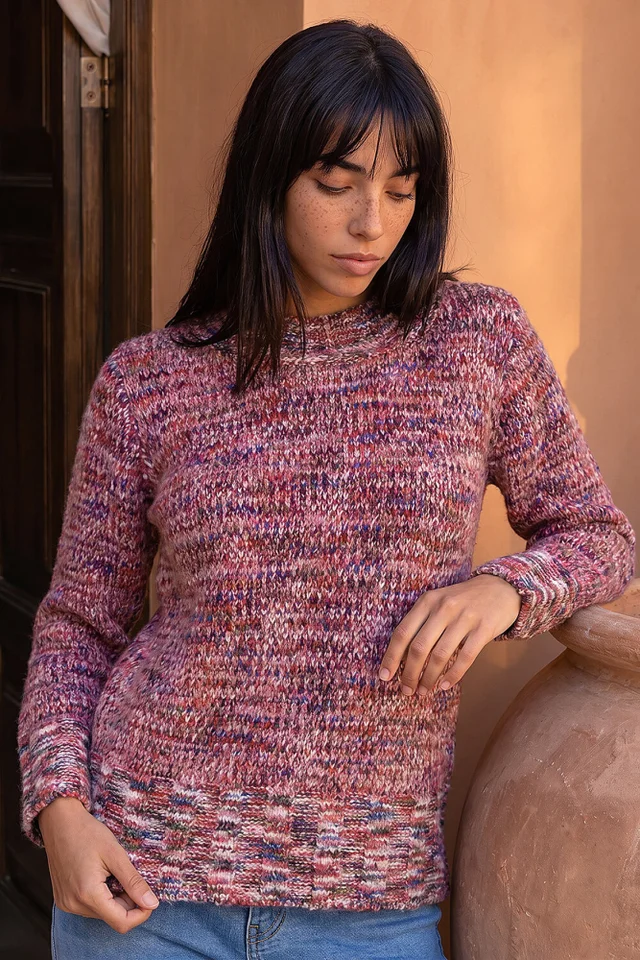 Roman Pink Petite Contrast Knitted Jumper