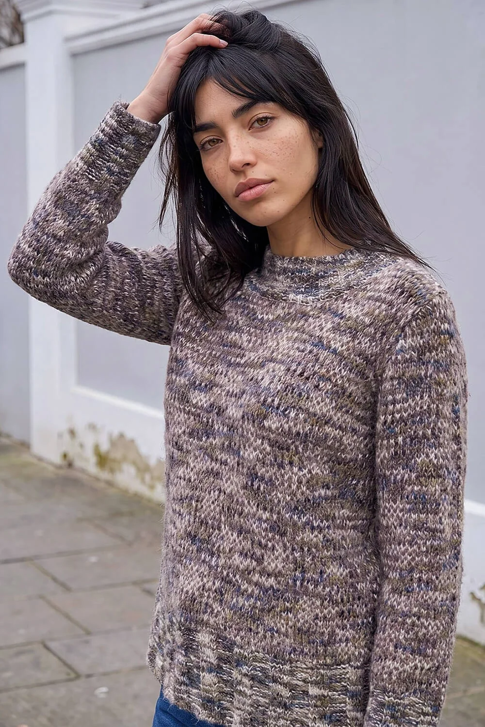 Roman Taupe Petite Contrast Knitted Jumper - 16 Image 1