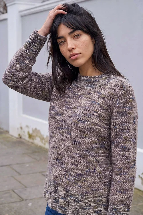 Roman Taupe Petite Contrast Knitted Jumper - 16 Image 1