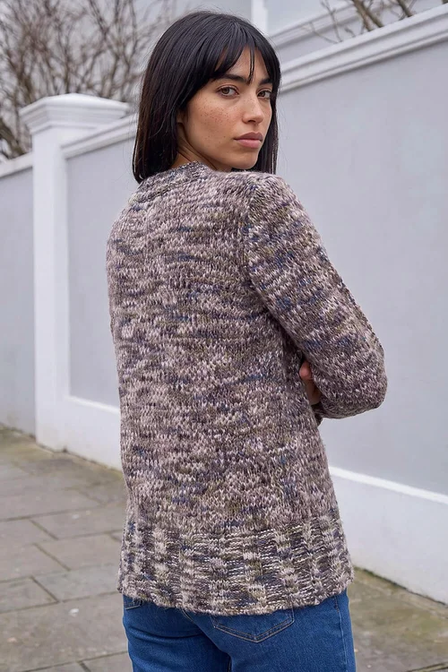 Roman Taupe Petite Contrast Knitted Jumper - 16 Image 2