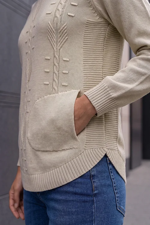 Roman Stone Petite Cable Knit Pocket Jumper - 18 Image 4