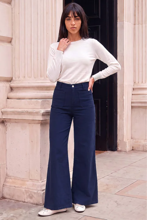 Roman Navy Petite Front Pocket Jean - 14 Image 2