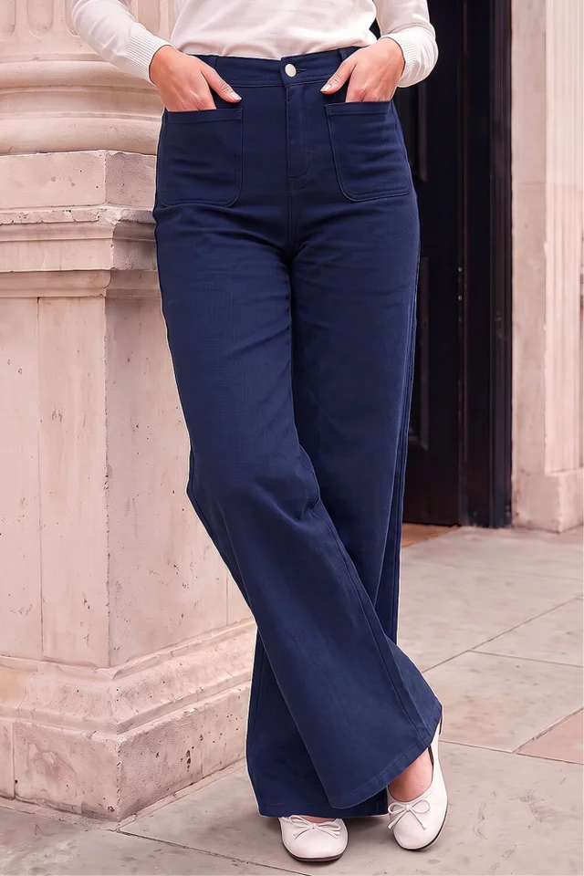 Roman Navy Petite Front Pocket Jean