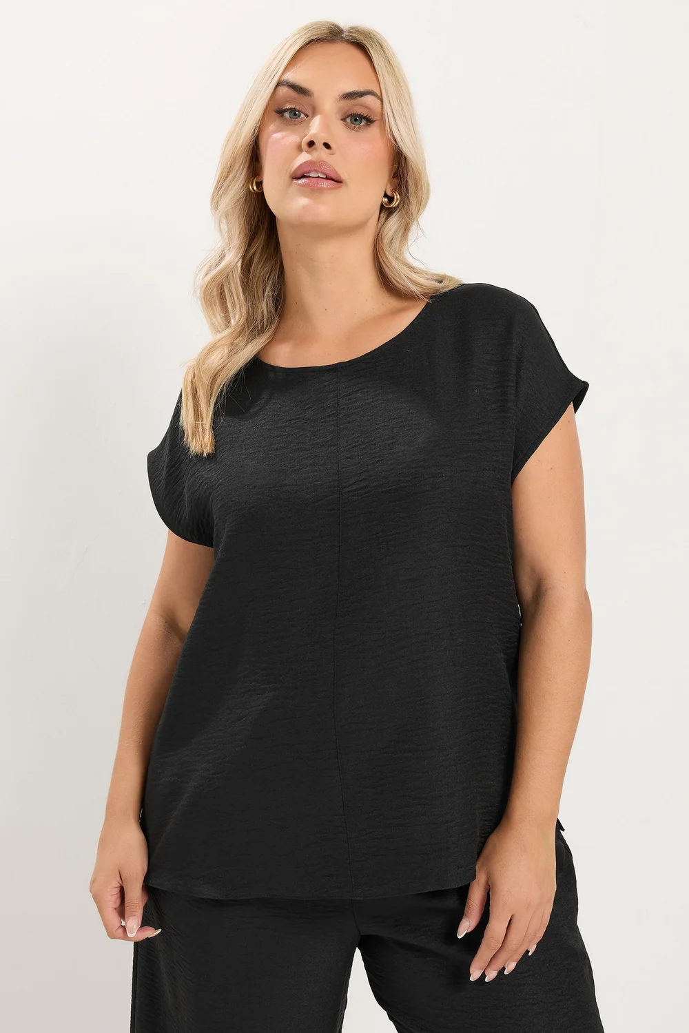 YOURS Curve Black Seam Detail Top - 14 Image 1