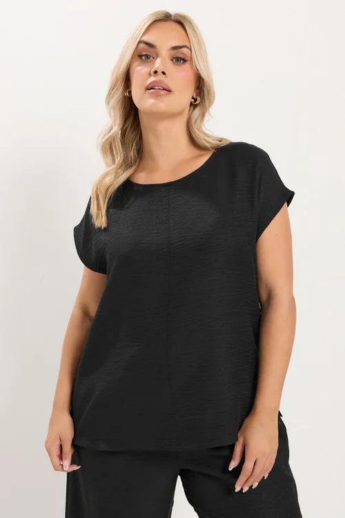 YOURS Curve Black Seam Detail Top - 14 Image 1