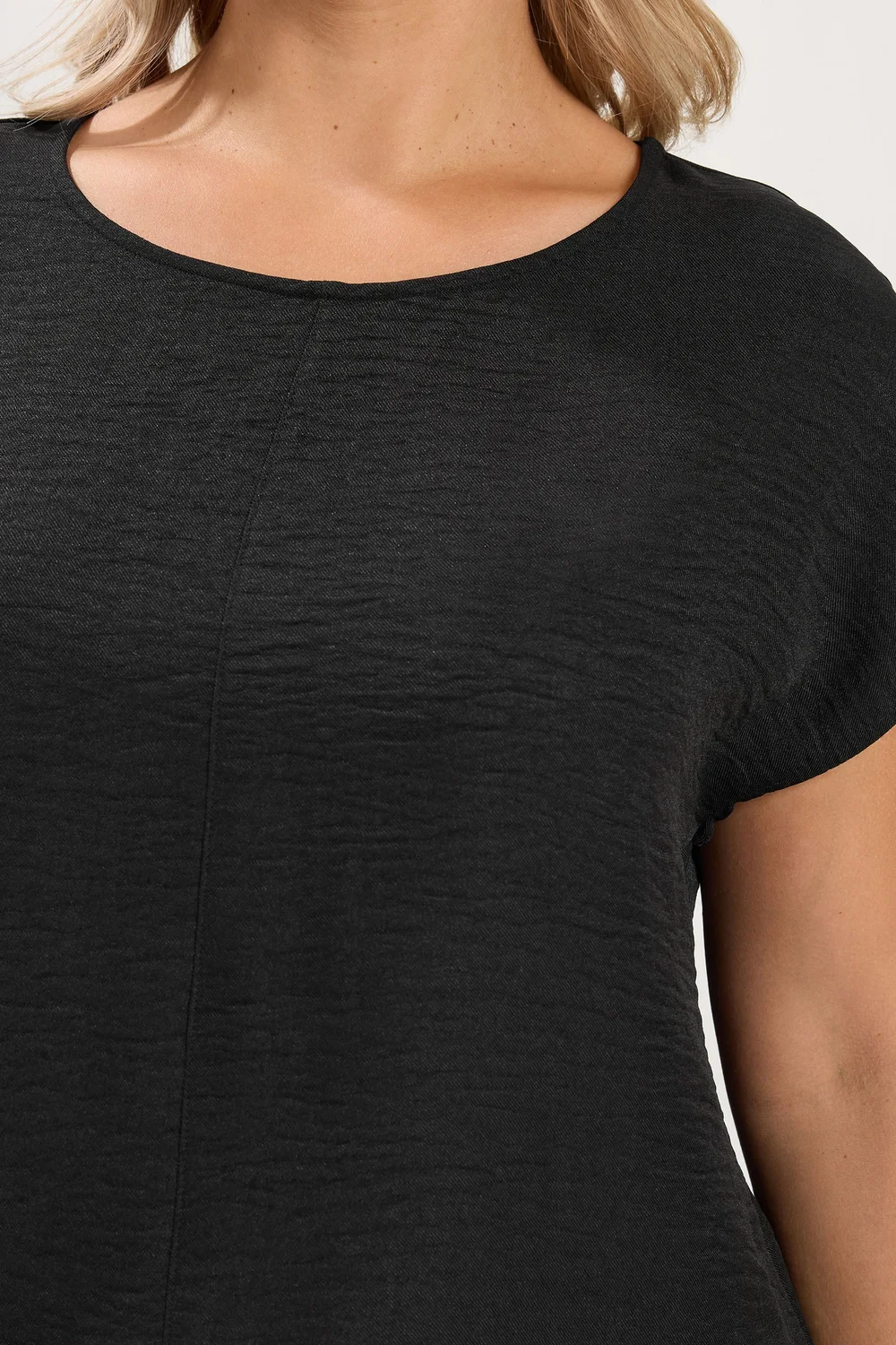 YOURS Curve Black Seam Detail Top - 14 Image 5