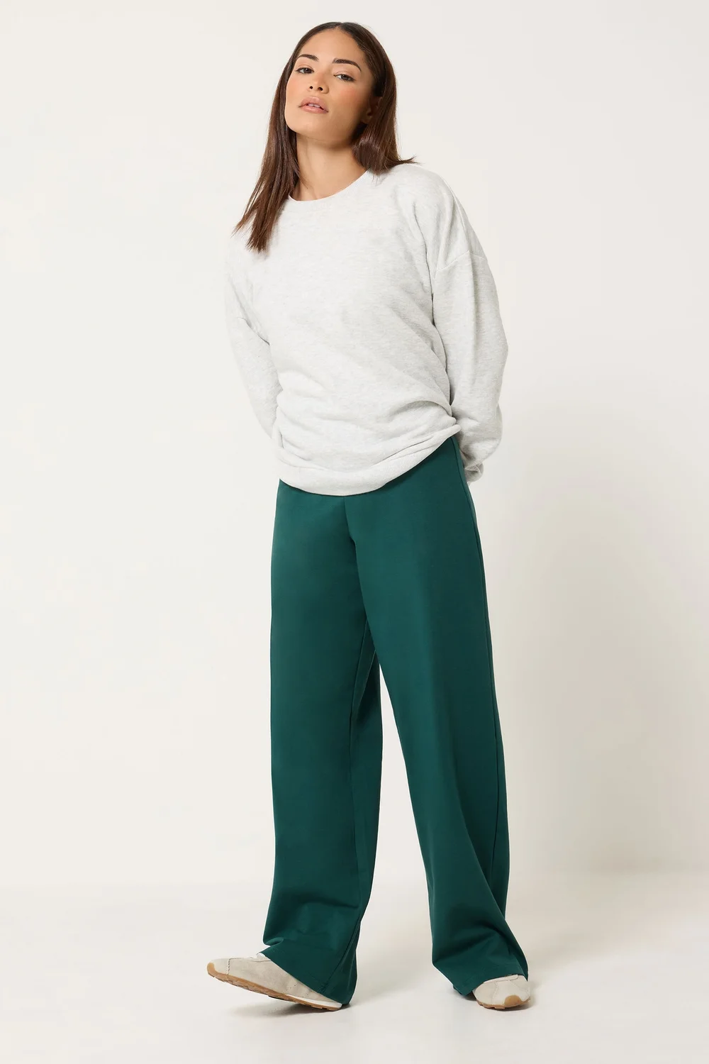PixieGirl Petite Dark Green Wide Leg Yoga Pants - 18/l27 Image 1