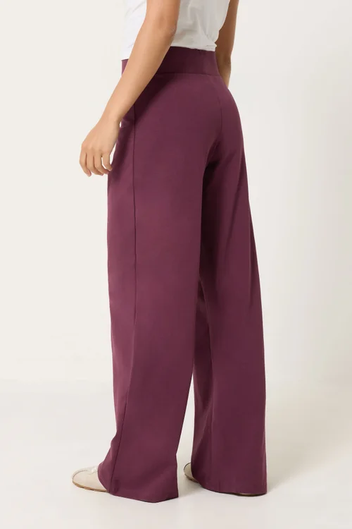 PixieGirl Petite Burgundy Red Wide Leg Yoga Pants - 16/L27 Image 3