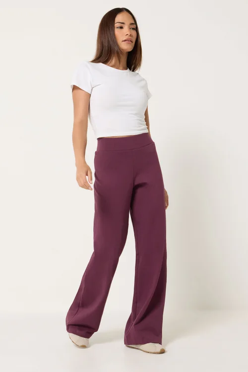 PixieGirl Petite Burgundy Red Wide Leg Yoga Pants - 16/L27 Image 1