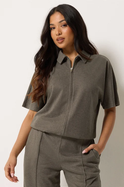 PixieGirl Petite Brown Brushed Jacket - 8 Image 2