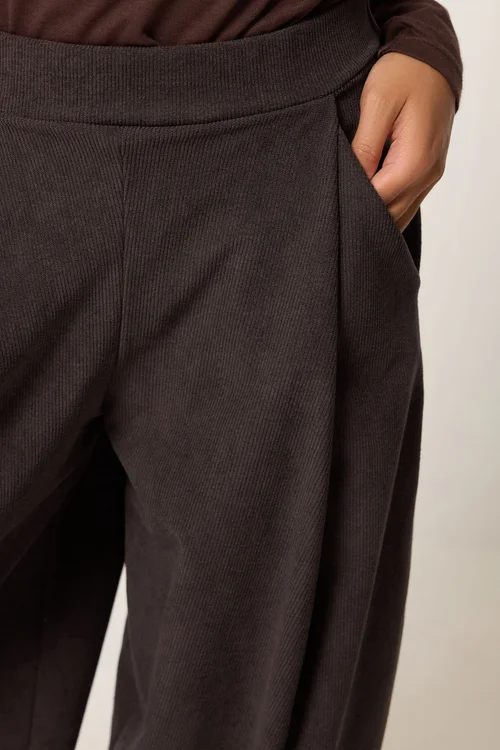 PixieGirl Petite Chocolate Brown Barrel Trousers - 18 Image 4