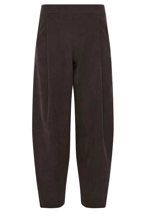 PixieGirl Petite Chocolate Brown Barrel Trousers - 18 Image 5