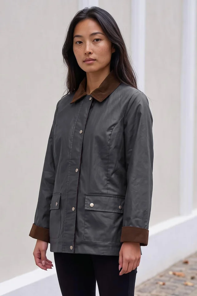 Roman Navy Petite Showerproof Coat