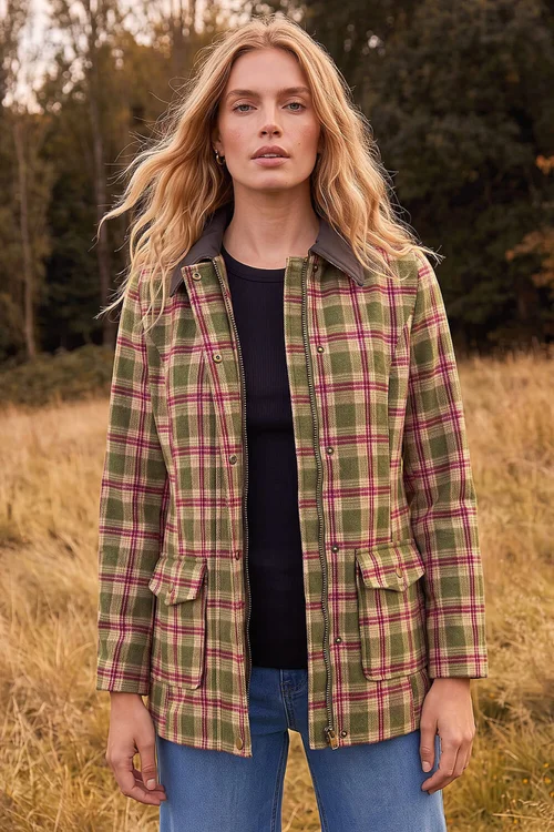 Roman Green Petite Check Contrast Coat - 18 Image 1
