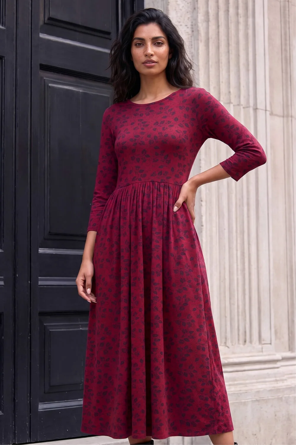 Roman Red Printed Pocket Dress - 12 Image 1