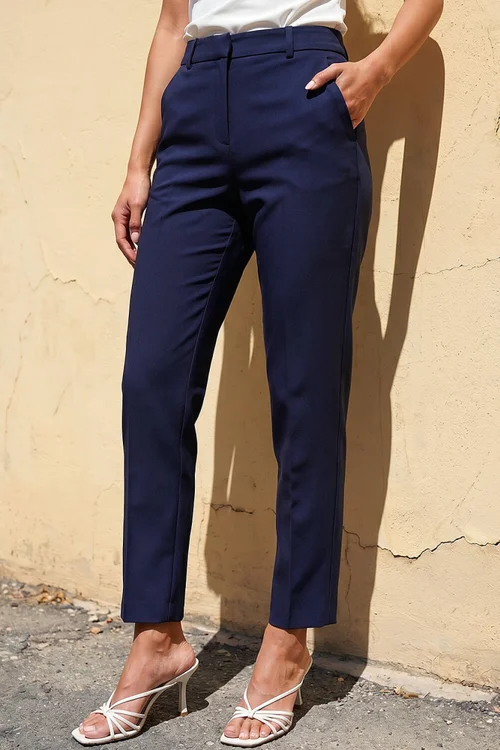 Roman Navy Short Slim Leg Trouser - 16 Image 2