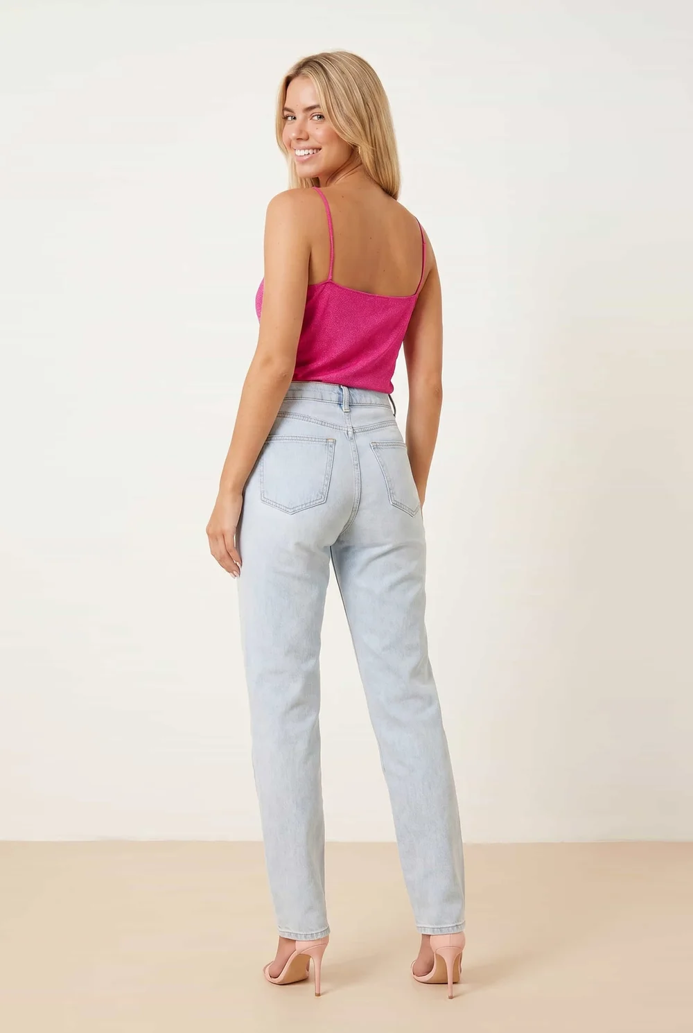 Style Cheat Pink Astra Knit Cowl Neck Hot Fix Top - S Image 6