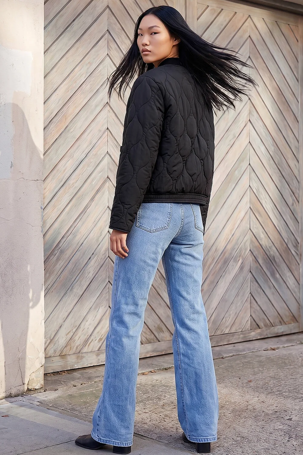 Dusk Black Quilted Bomber Jacket - 8 Image 4