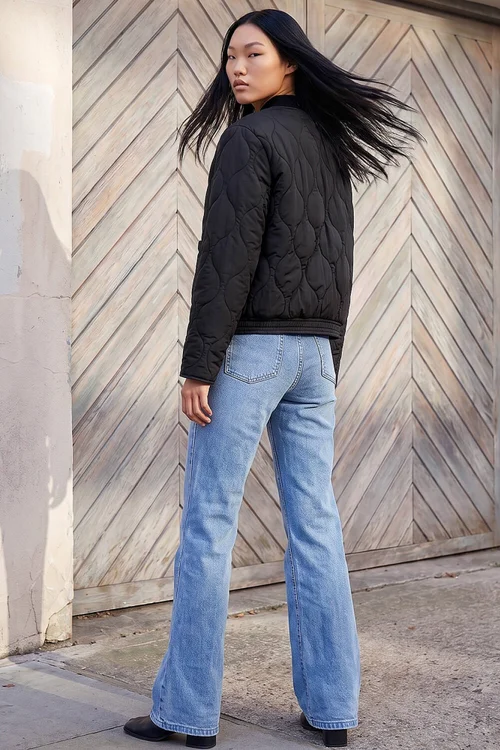 Dusk Black Quilted Bomber Jacket - 8 Image 4