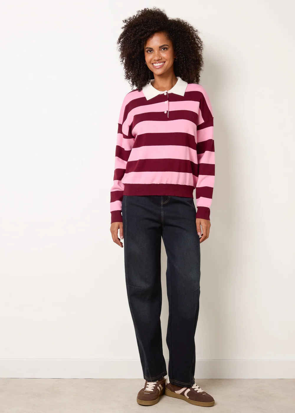 Blue Vanilla Red Striped Long Sleeve Jumper - M/L Image 2