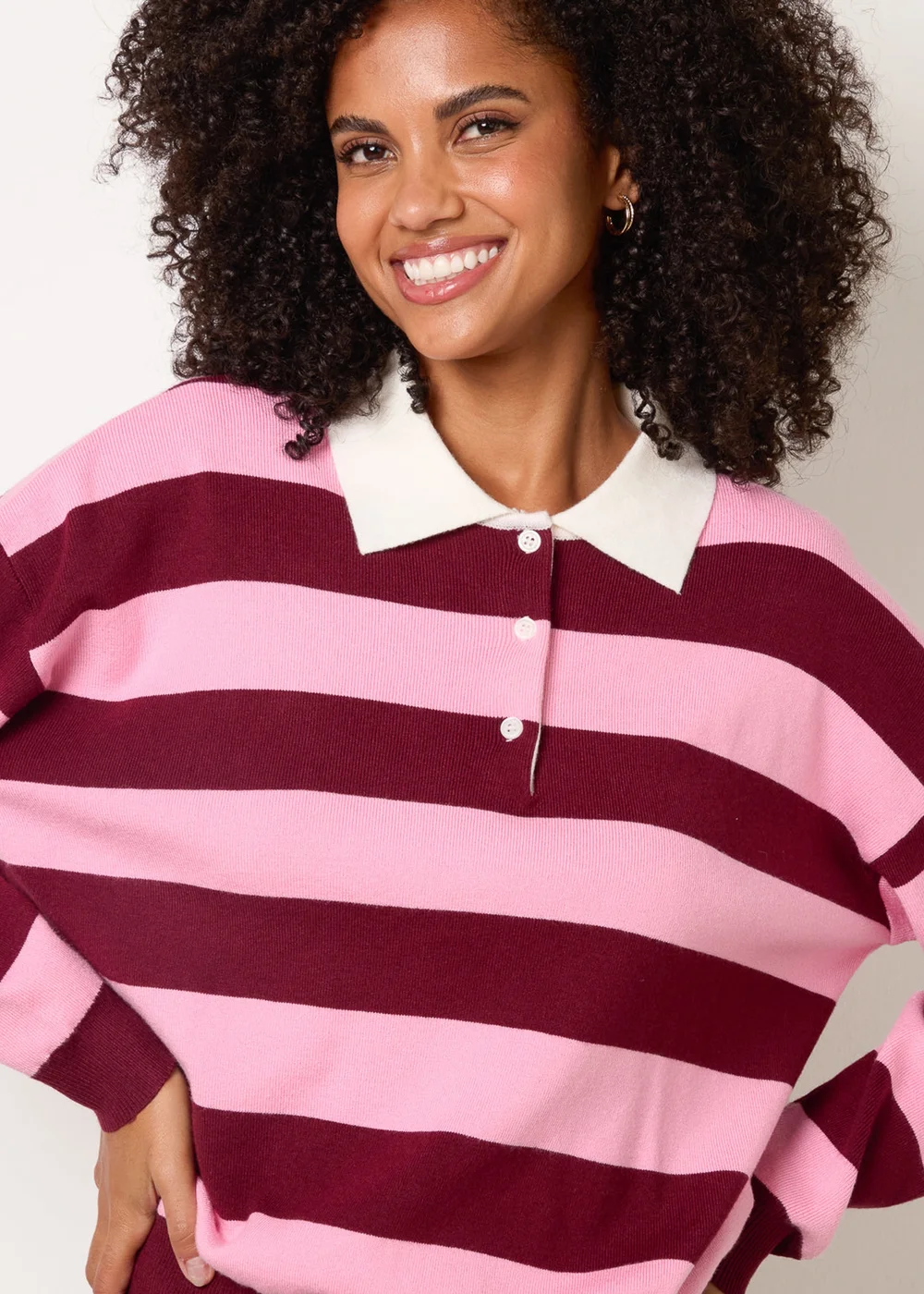 Blue Vanilla Red Striped Long Sleeve Jumper - M/L Image 3