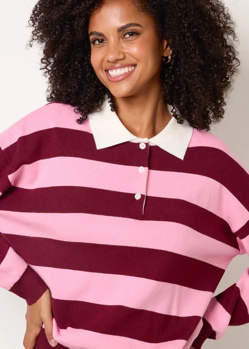 Blue Vanilla Red Striped Long Sleeve Jumper - M/L Image 3